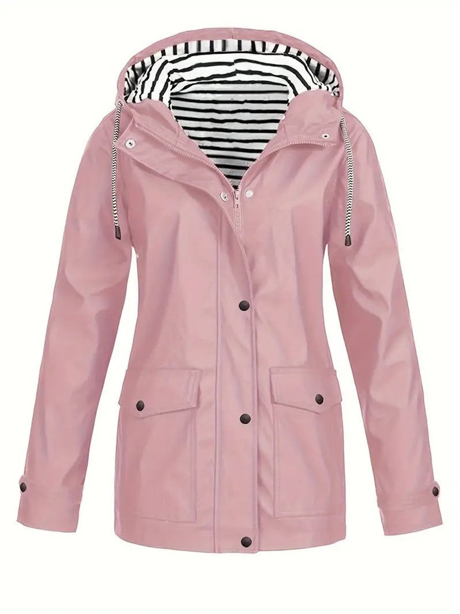 Luna — Parka à capuche et doublure rayée — Amielle Paris