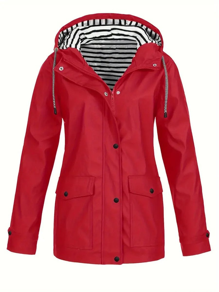 Luna — Parka à capuche et doublure rayée — Amielle Paris