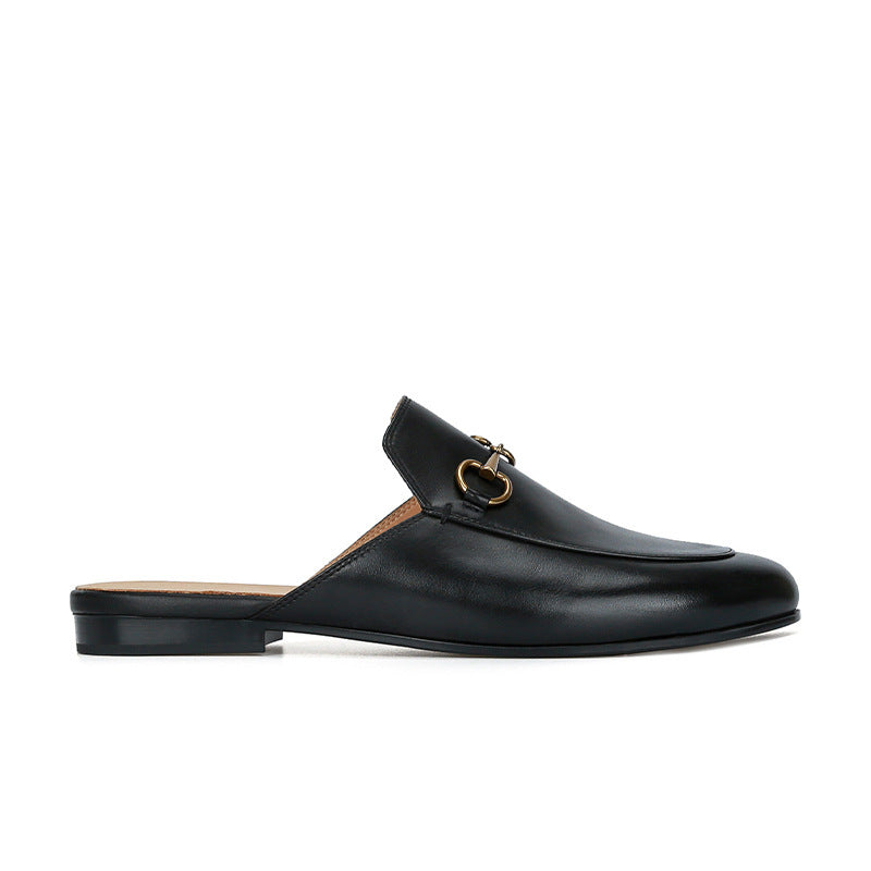Mules mocassins à chaîne et bout rond — Amielle Paris