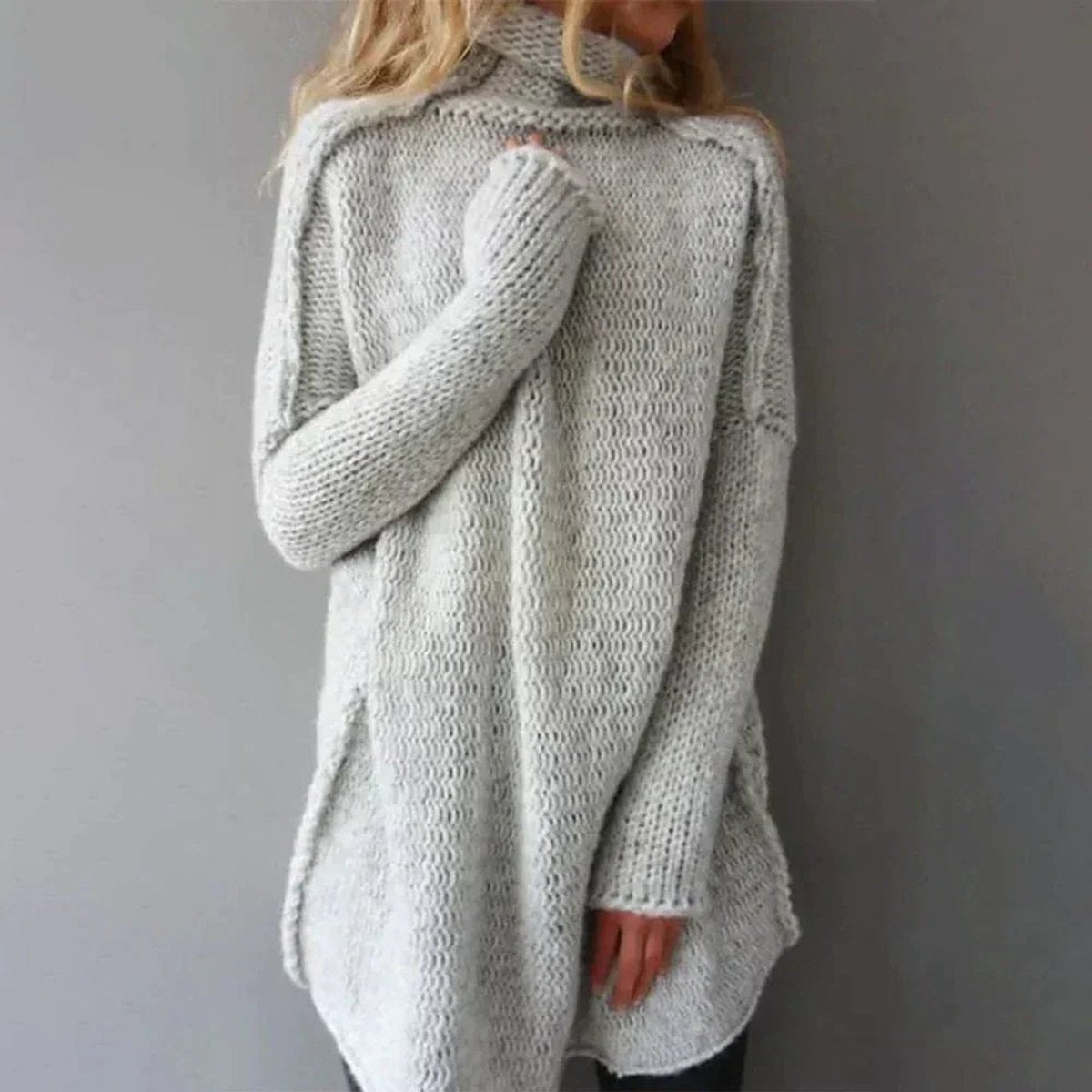 Evelyn — Pull ample en maille à col roulé — Amielle Paris