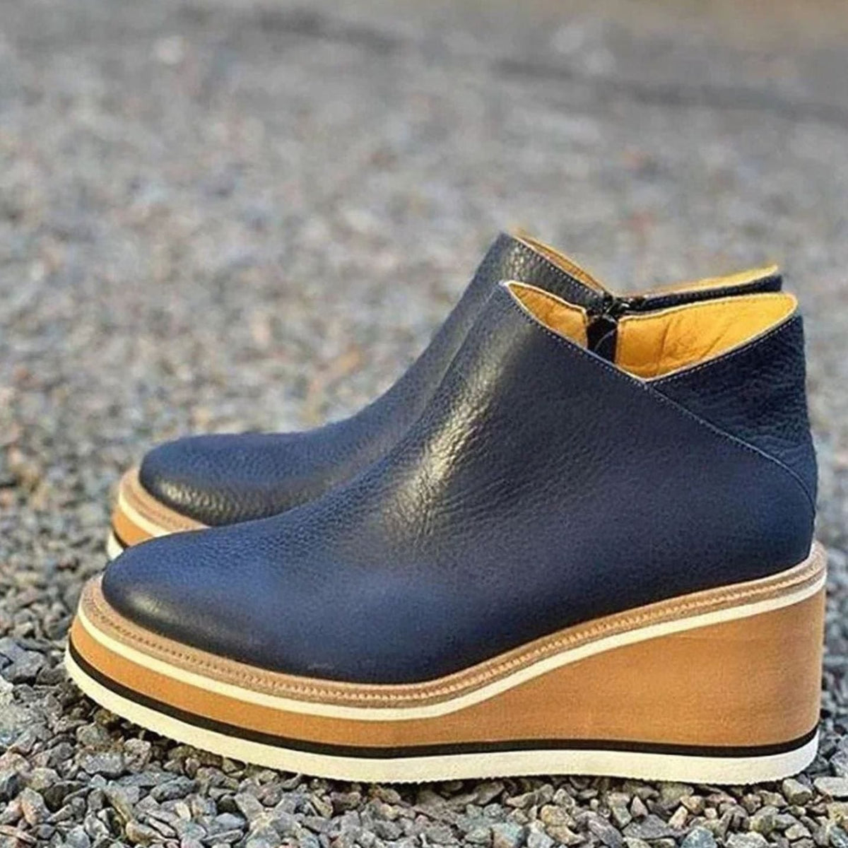 Bottines Chelsea à plateforme compensée — Amielle Paris