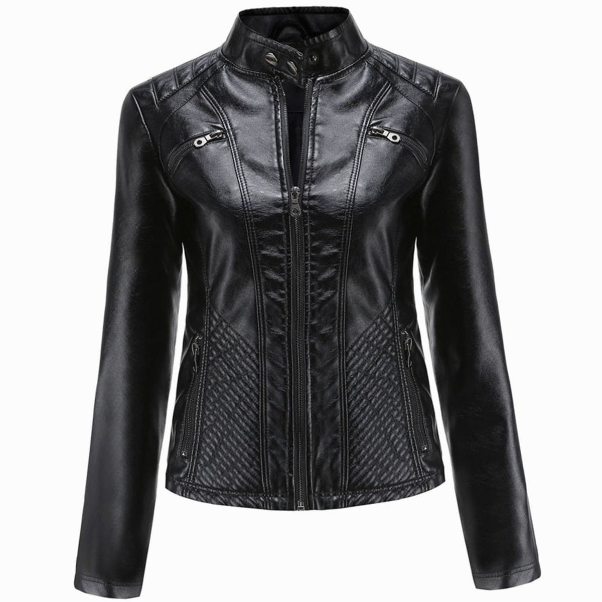 Veste de motard matelassée à fermeture zippée — Amielle Paris