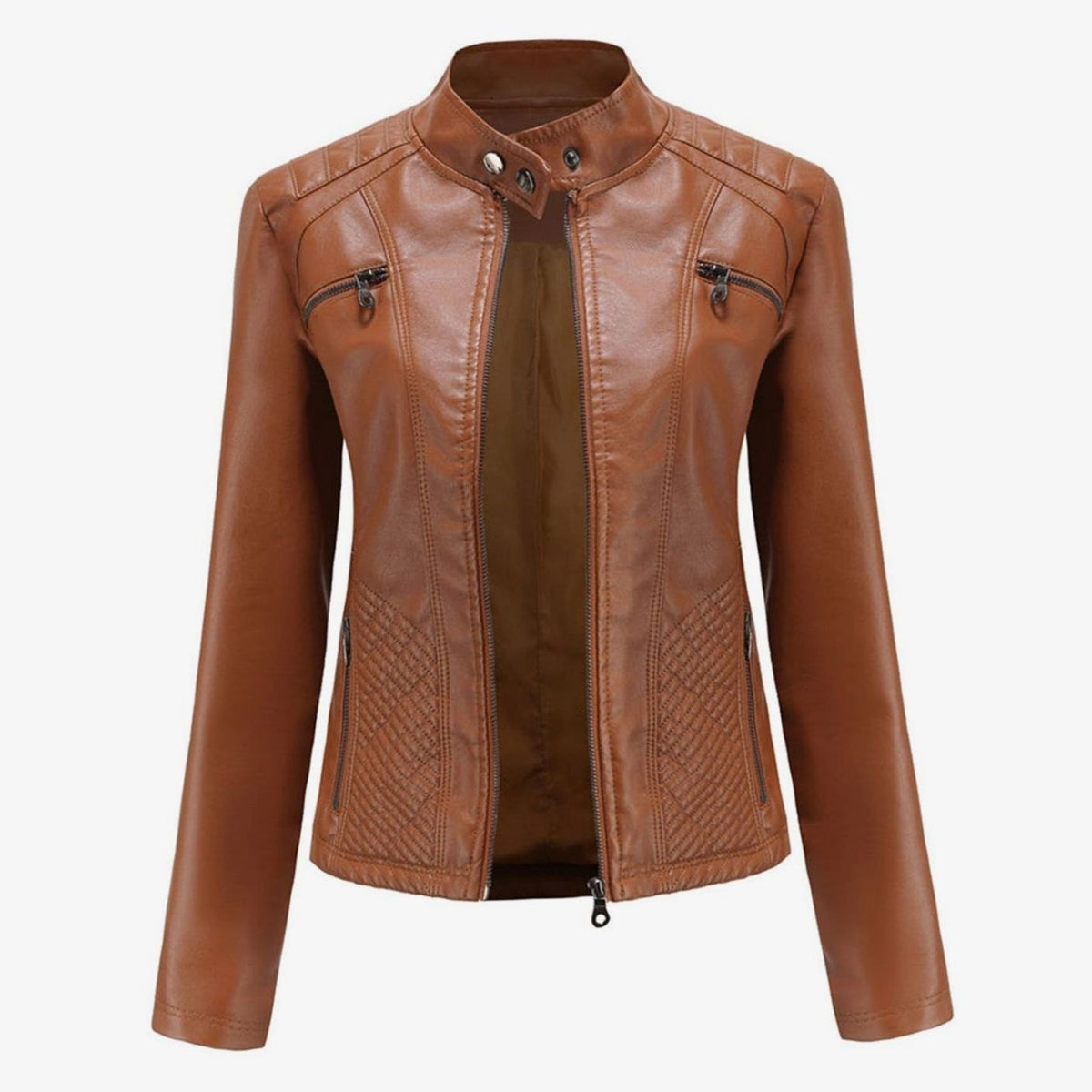 Veste de motard matelassée à fermeture zippée — Amielle Paris