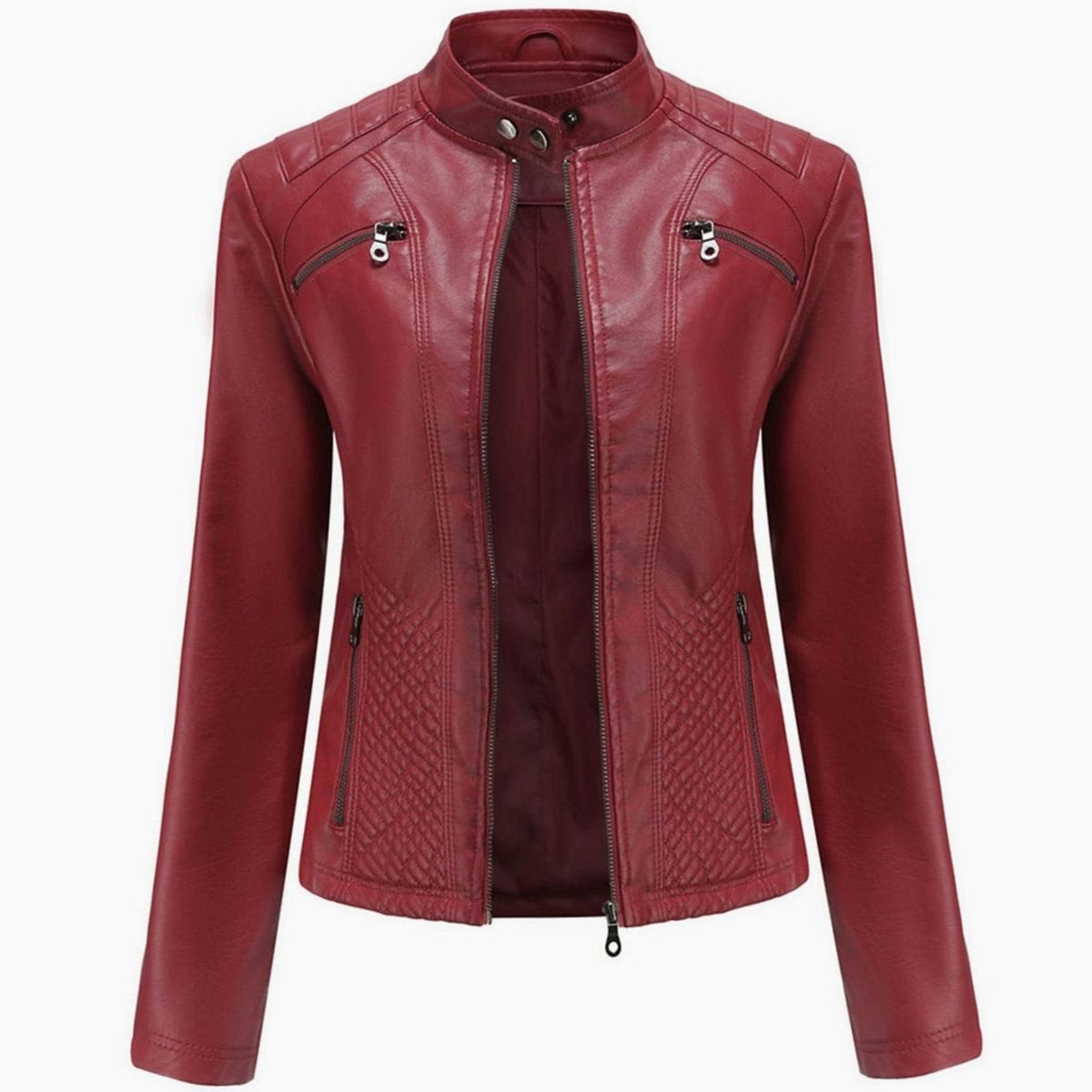 Veste de motard matelassée à fermeture zippée — Amielle Paris