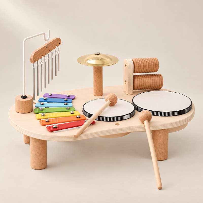 Table musicale en bois à percussions — vue 1