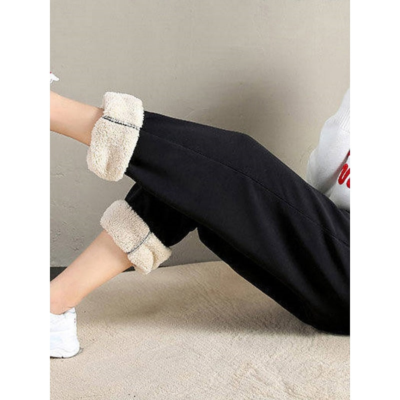 Pantalon de jogging polaire à taille haute — Amielle Paris