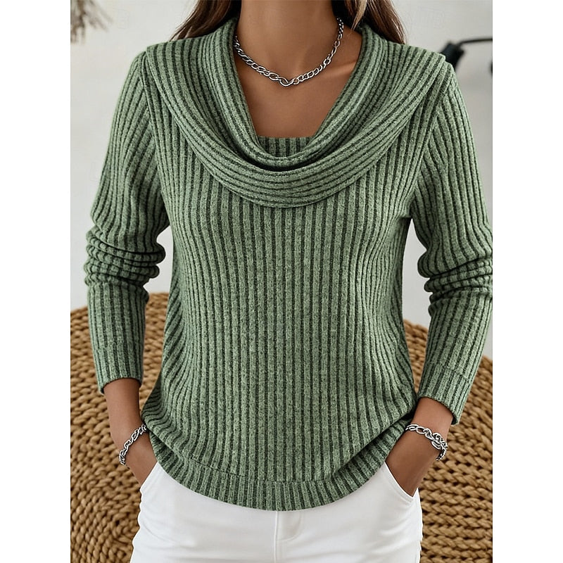 Pull côtelé à col bénitier — Amielle Paris