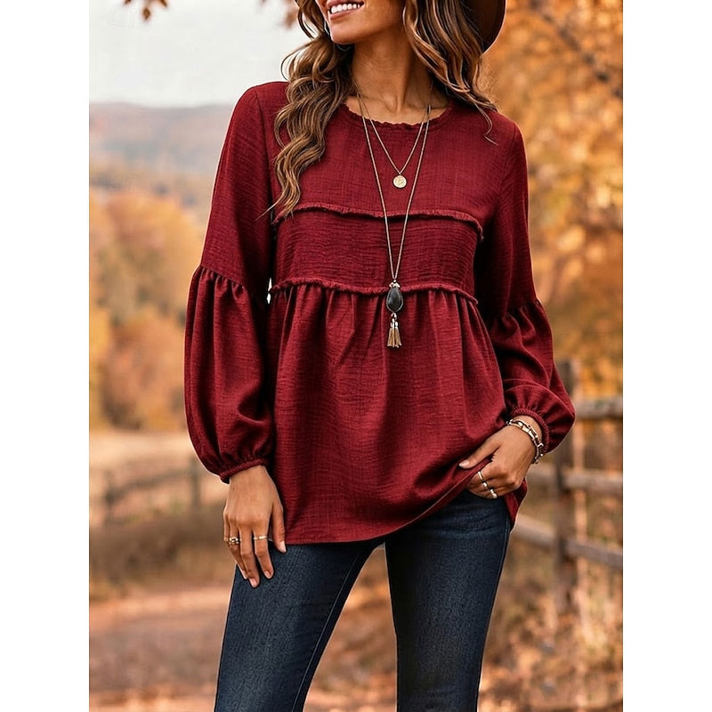 Blouse à basque et volants — Amielle Paris
