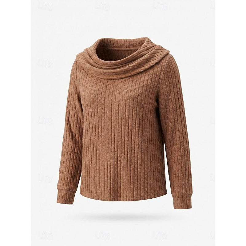Pull côtelé à col bénitier — Amielle Paris