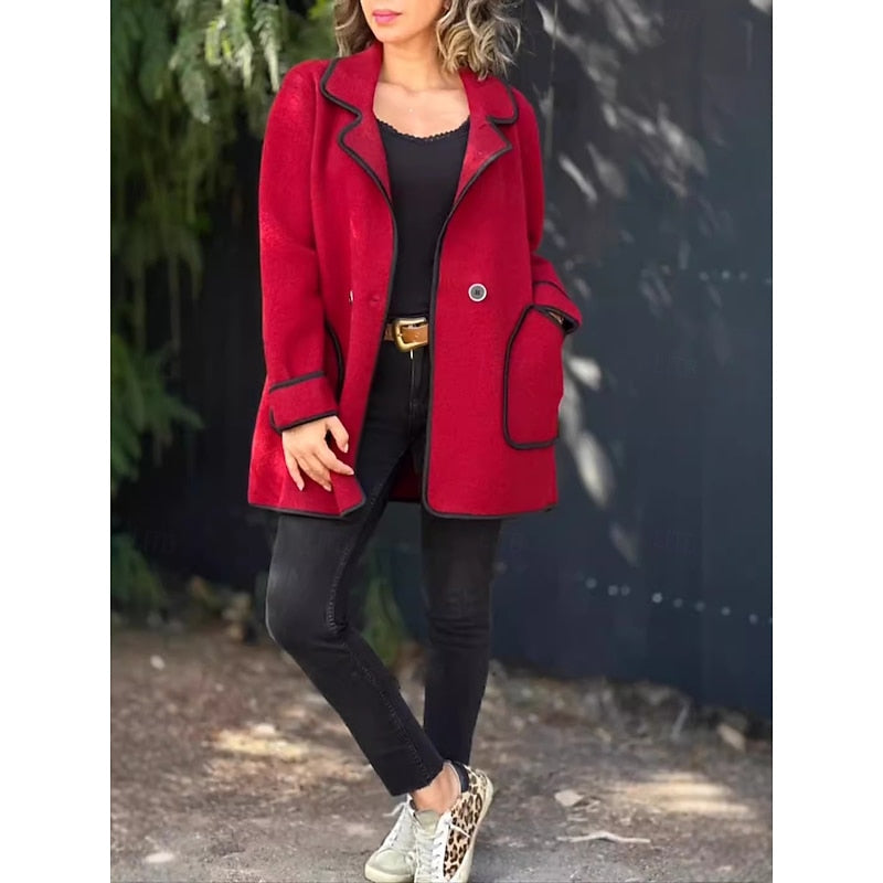 Manteau ample à bordures contrastées — Amielle Paris